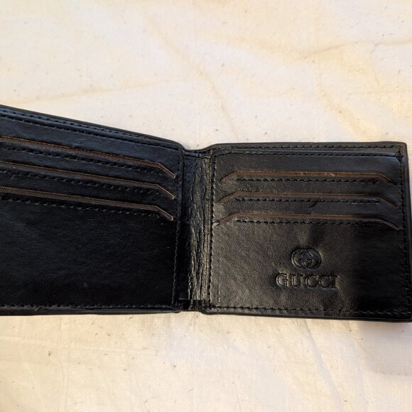 Gucci Black Textured Leather Card Holder - Picture 3 of 3